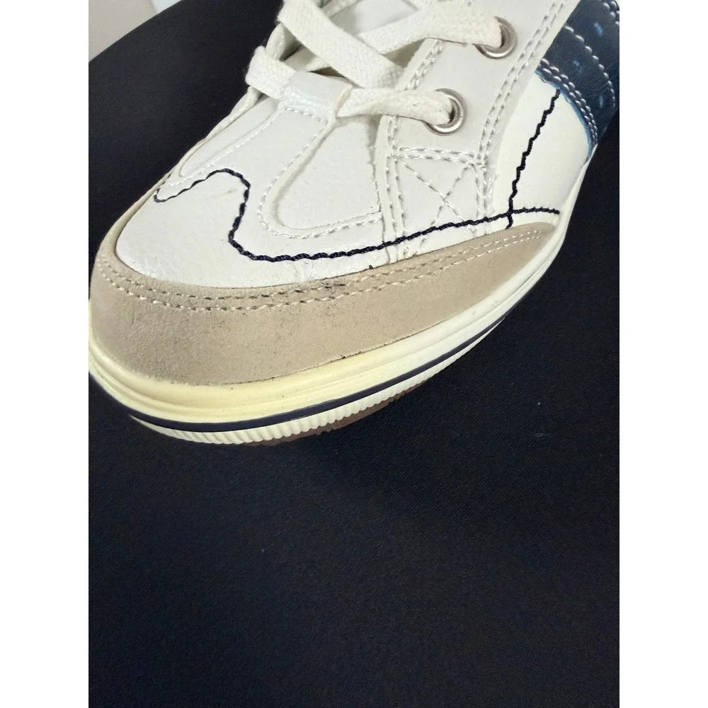 Day Five Renegade Mens Sneakers White Navy Tan Low Top Casual Shoes 317115 11M